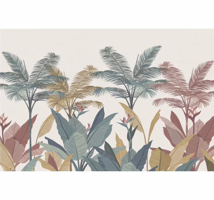 Teracota plante tropicale natura fototapet - TenStickers