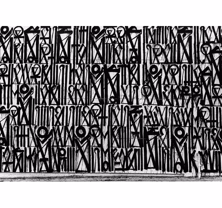 Fototapet artă urbană Graffiti alb-negru - TenStickers