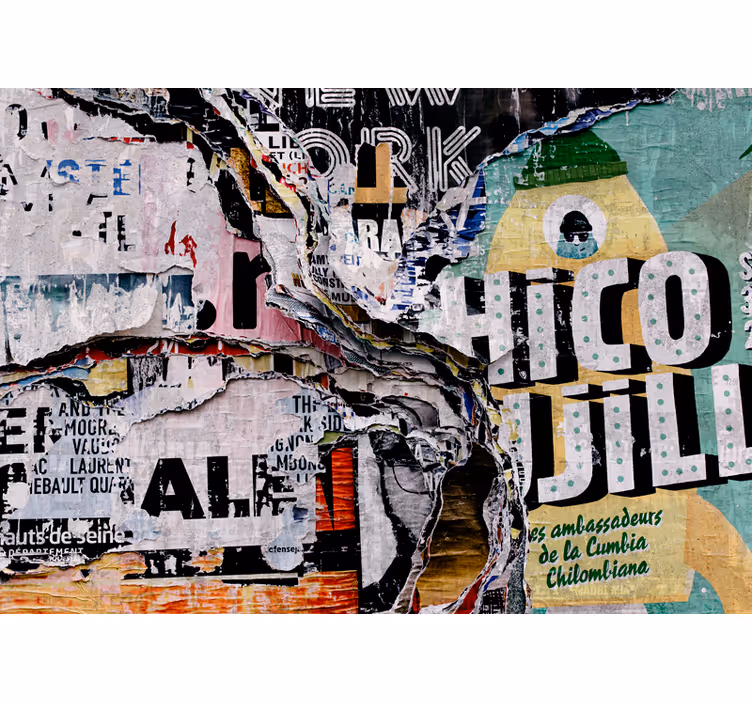 Fototapet artă urbană colaj stradal urban - TenStickers