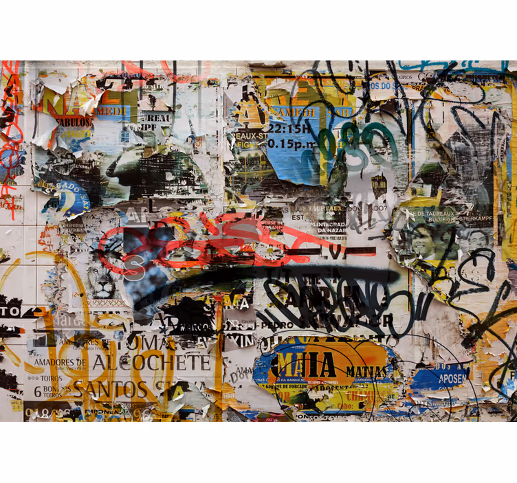 Fototapet artă urbană colaj artistic urban - TenStickers