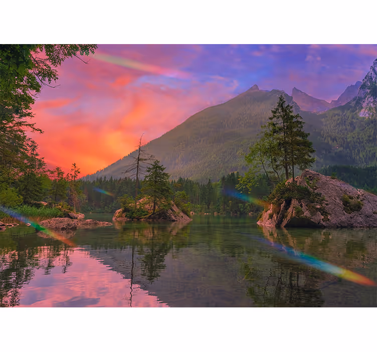 Muntele Fototapet reflecție senină - TenStickers
