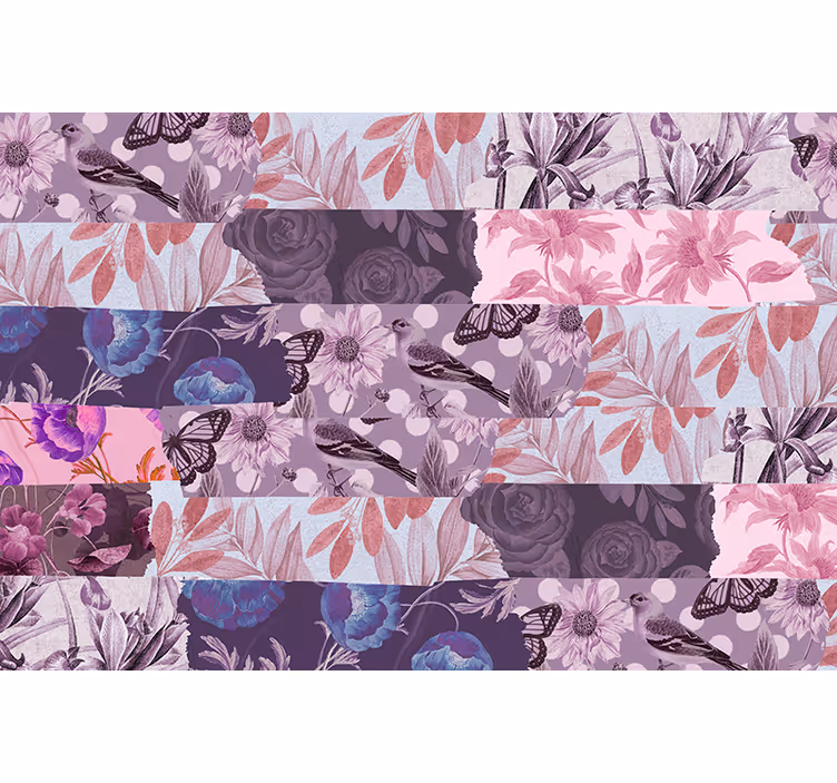 Tapet mural colaj floral - TenStickers