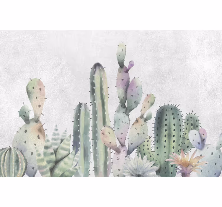 Deșert fototapet perete de cactus - TenStickers