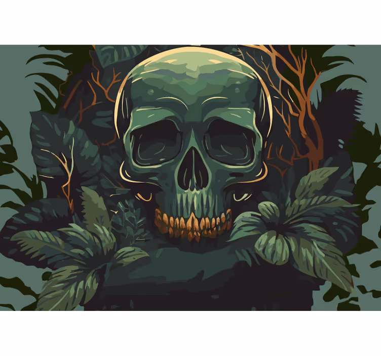 Fototapet cu cap de craniu moarte - TenStickers