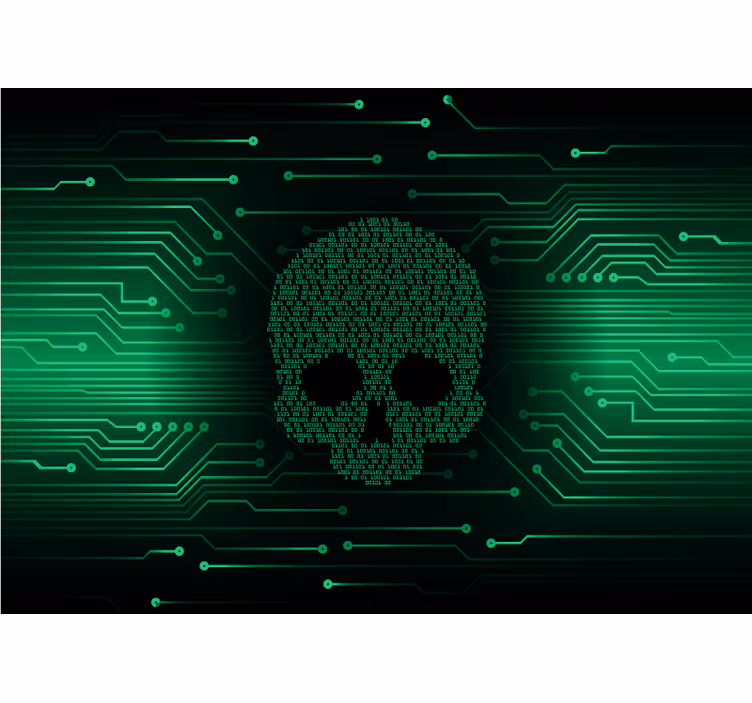 Fototapet abstract Craniu electronic - TenStickers