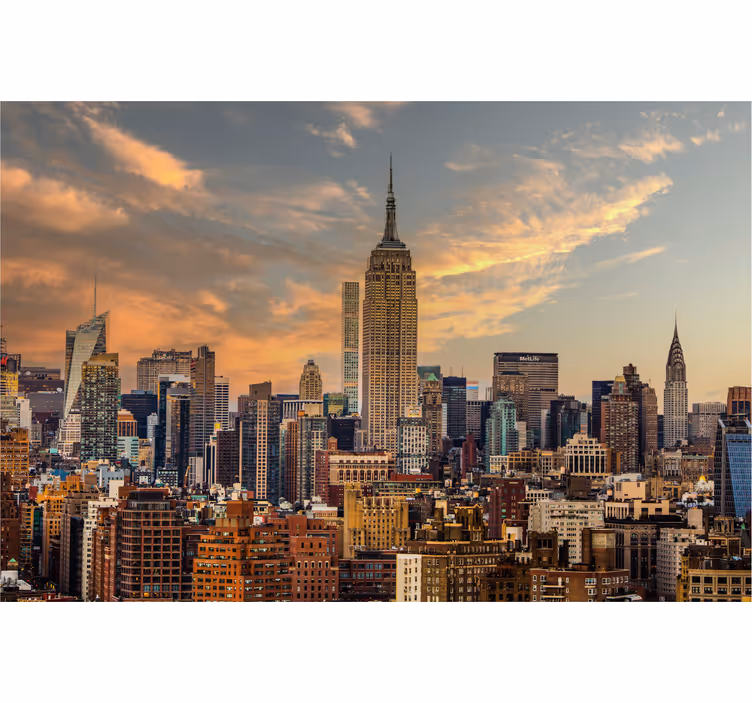Birouri fototapet silueta orașului New York - TenStickers