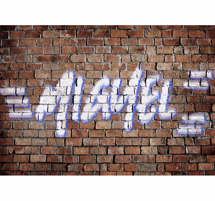 Fototapet pentru tineret grafitti de cărămidă cu nume - TenStickers