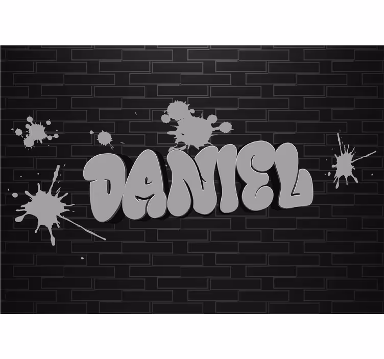 Fototapet pentru tineret grafitti de perete cu nume - TenStickers