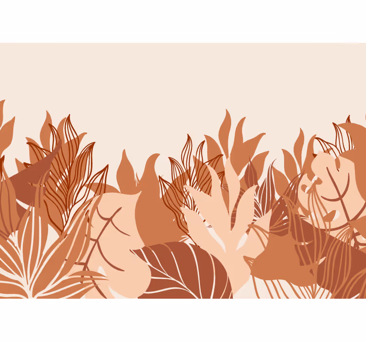 Tapet de parete terracotta peisaj tropical - TenStickers