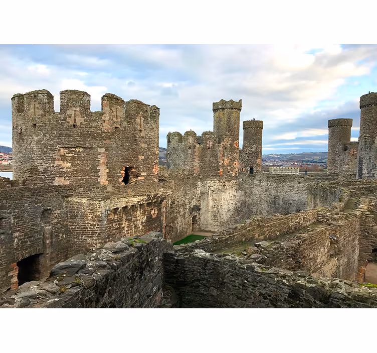 Fototapet de oraș ruinele castelului medieval - TenStickers