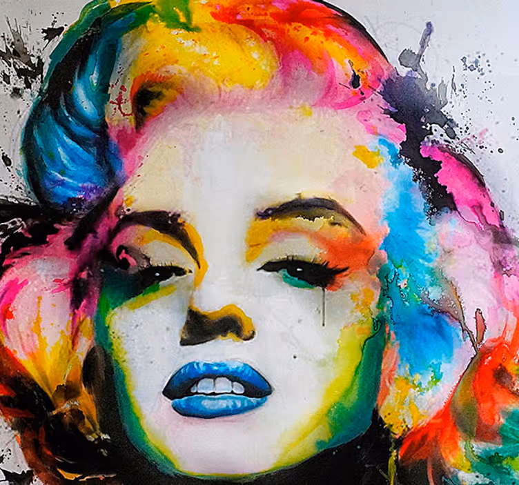 Fototapet artă urbană portret pop al actriței de Hollywood - TenStickers