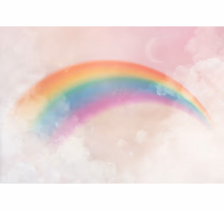Nori curcubeu și fototapetpentru copii - TenStickers