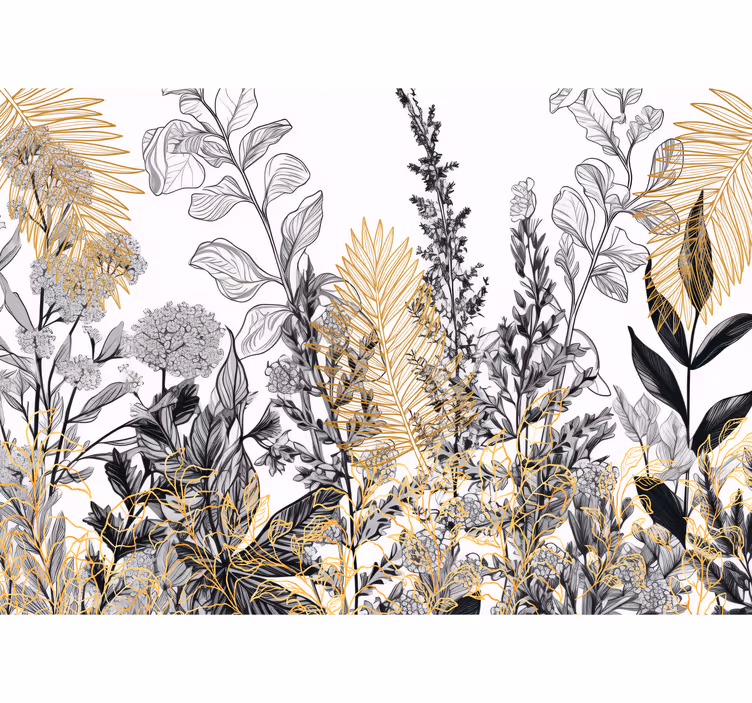 Fototapet camera de zi desene ale plantelorDesene ale plantelor - TenStickers