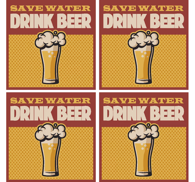 Economisiți apă de băut bere covoare de bere coaster - TenStickers