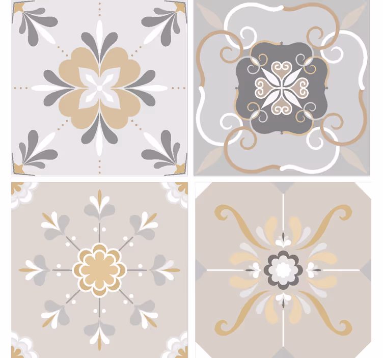 Coaster de țiglă inspirat floral - TenStickers