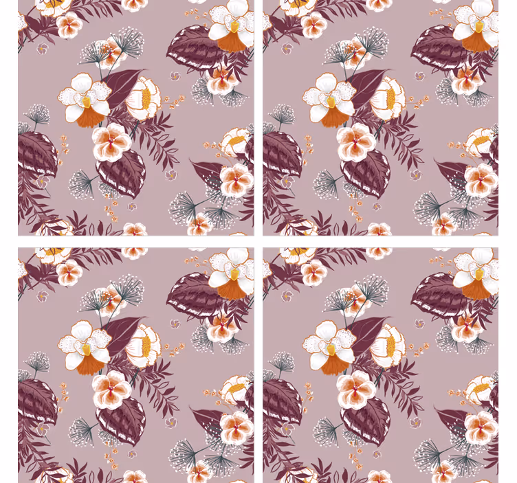 Colier de imprimeu floral colorat - TenStickers