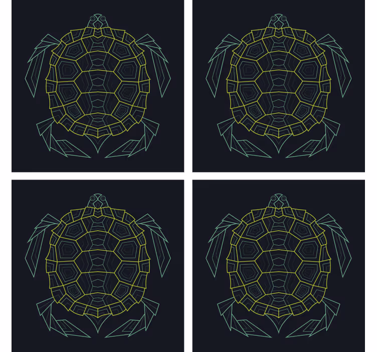 Set de coaster geometric abstract - TenStickers