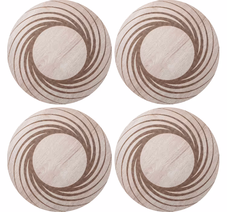 Suporturi pahare cu modele circulare naturale - TenStickers