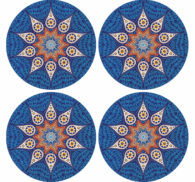 Mosaic mandala coaster original - TenStickers
