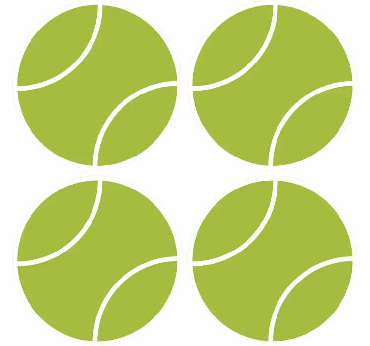 Coaster de minge de tenis de desene animate - TenStickers