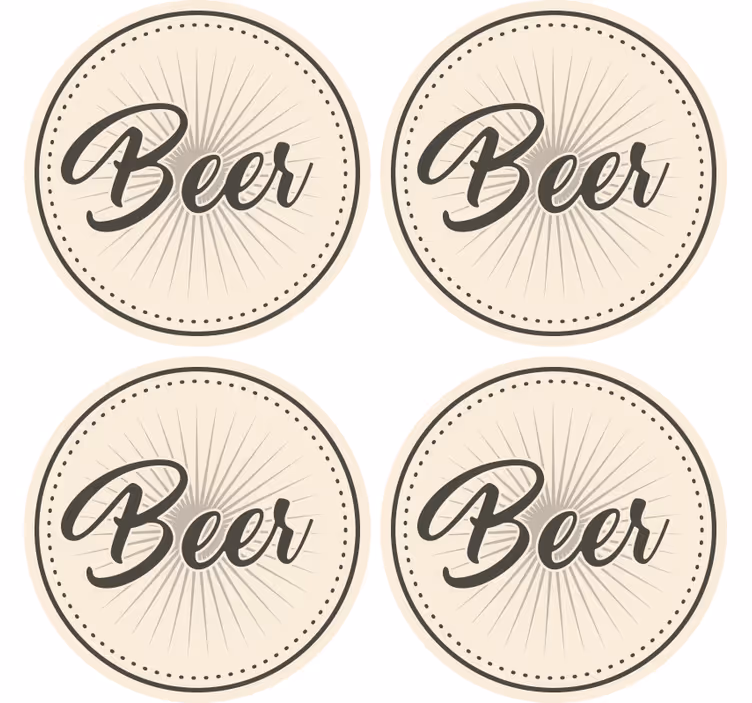 Suporturi pahare de bere tipografie elegantă - TenStickers