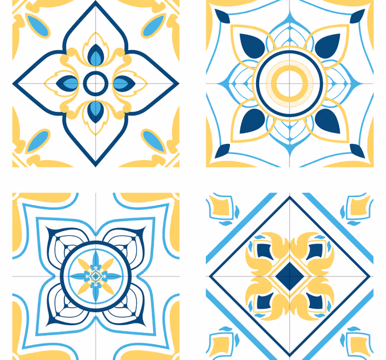 Suporturi pahare gresie modele geometrice - TenStickers