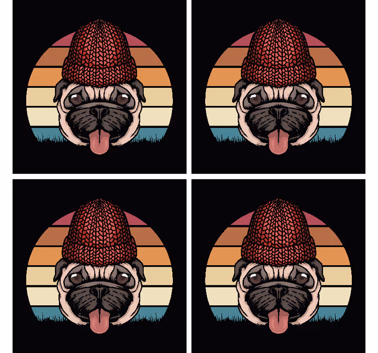 Coaster vintage de băuturi pentru câini - TenStickers