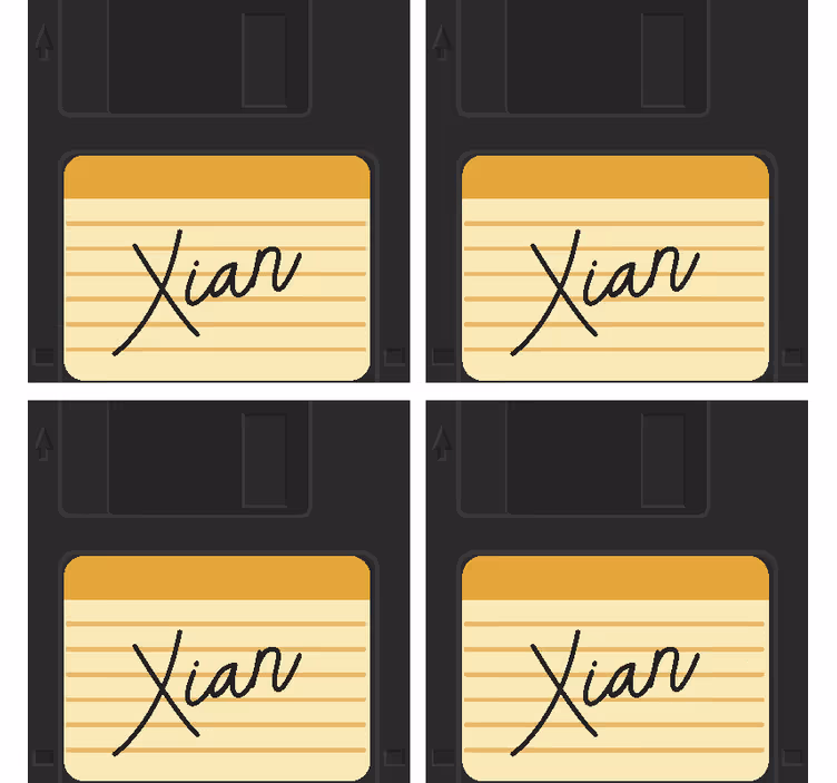 Dischetă cu nume de coșuri geek - TenStickers
