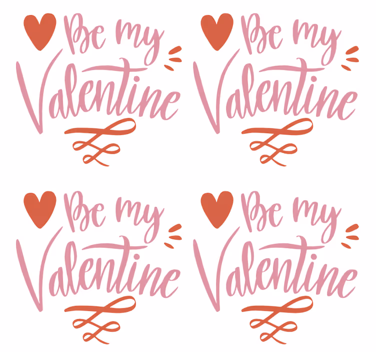 Suporturi pahare cu fraze grafica inimii de valentine - TenStickers