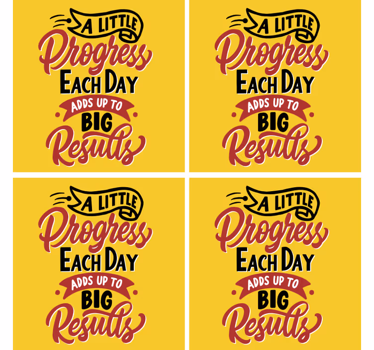 Motivație citate coaster text - TenStickers