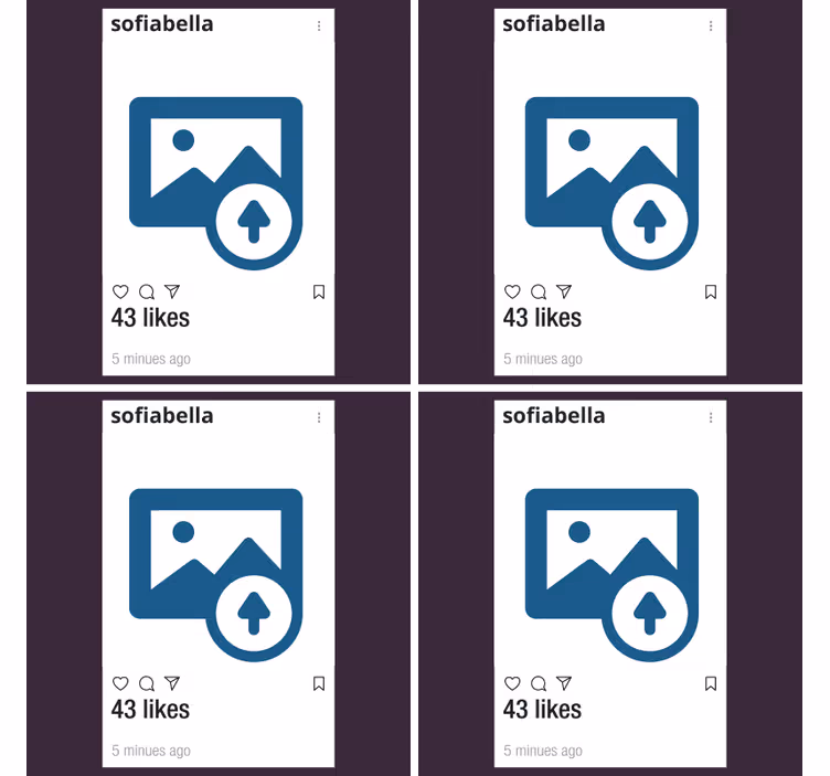 Instagram cu monturi personalizate pentru fotografie și text - TenStickers