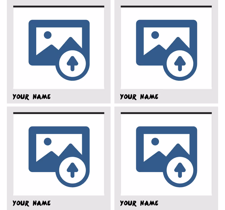 Suporturi pahare cu nume suport foto personalizat - TenStickers