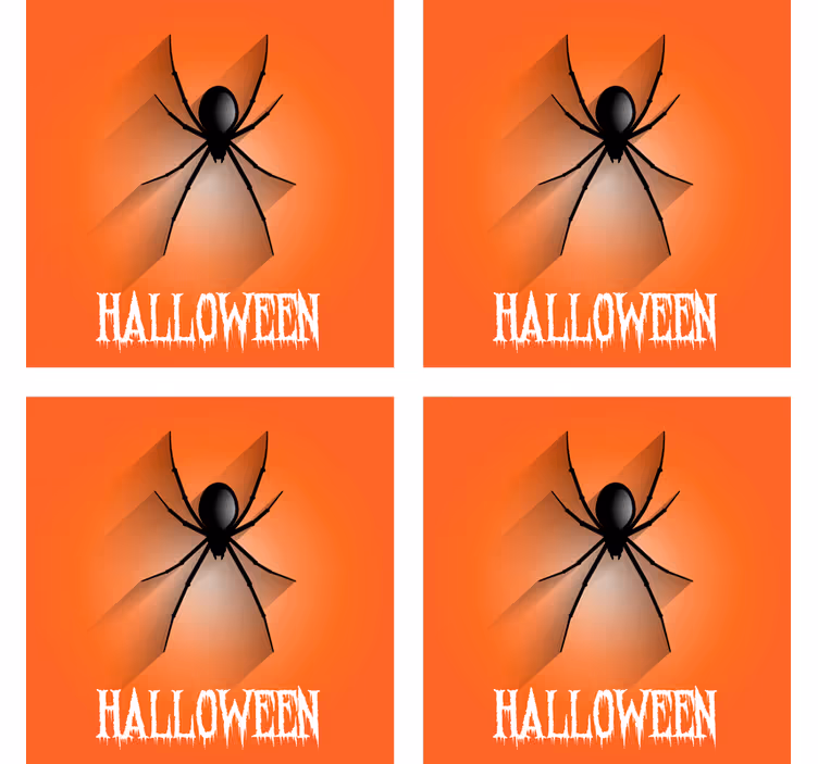 Paianjen băutură coaster de halloween - TenStickers