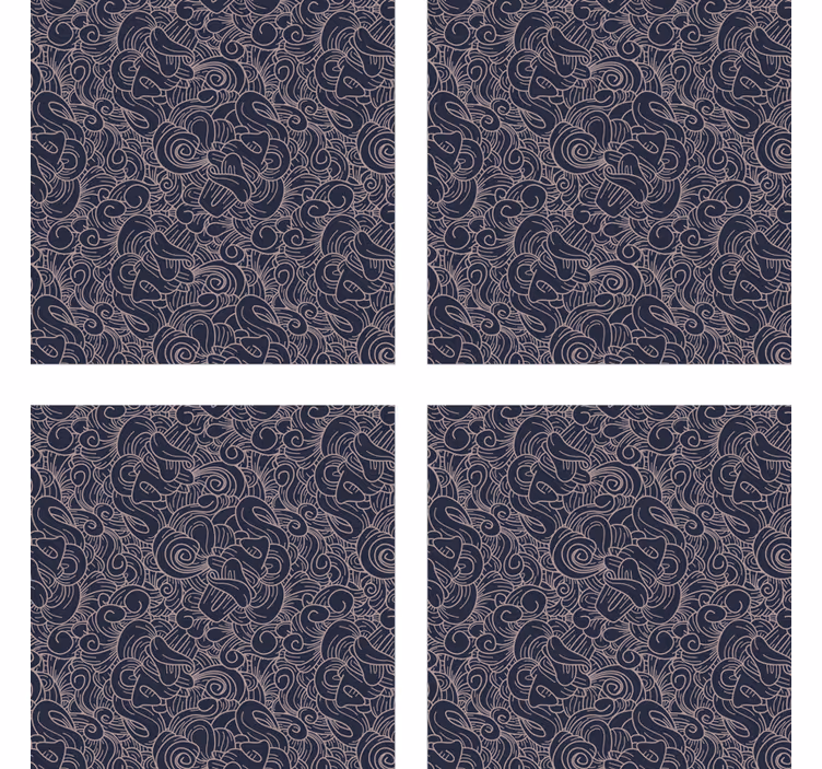 Suporturi pahare cu model abstract complicat - TenStickers