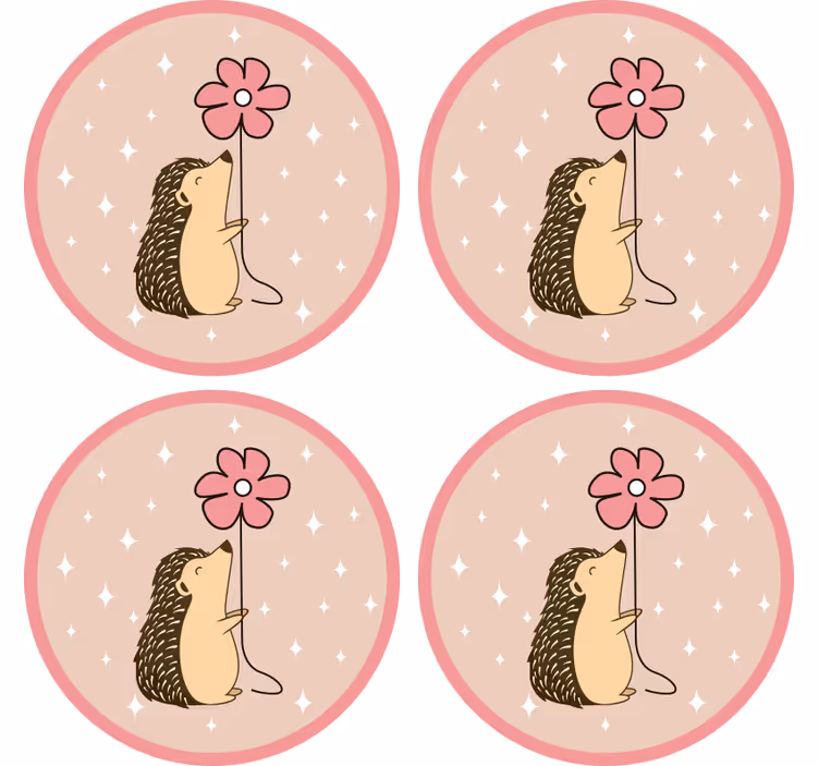 Suporturi pahare geeks baloane cu flori arici - TenStickers