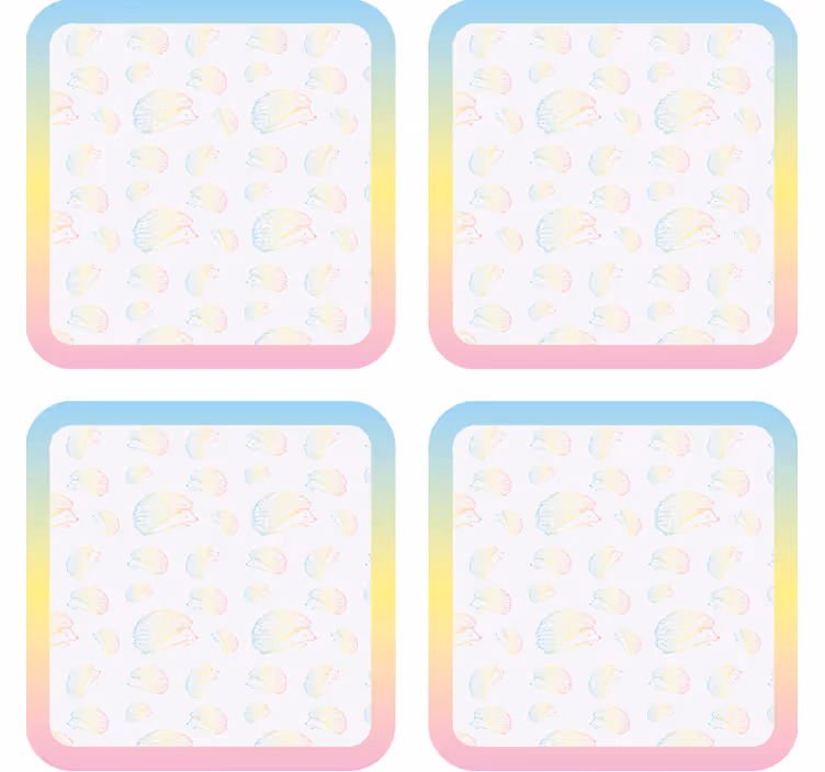 Suporturi pahare cu nume model meduze colorate - TenStickers