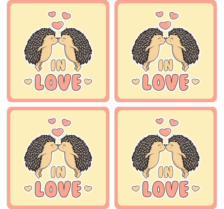 Carne de porc în dragoste băutură coaster - TenStickers