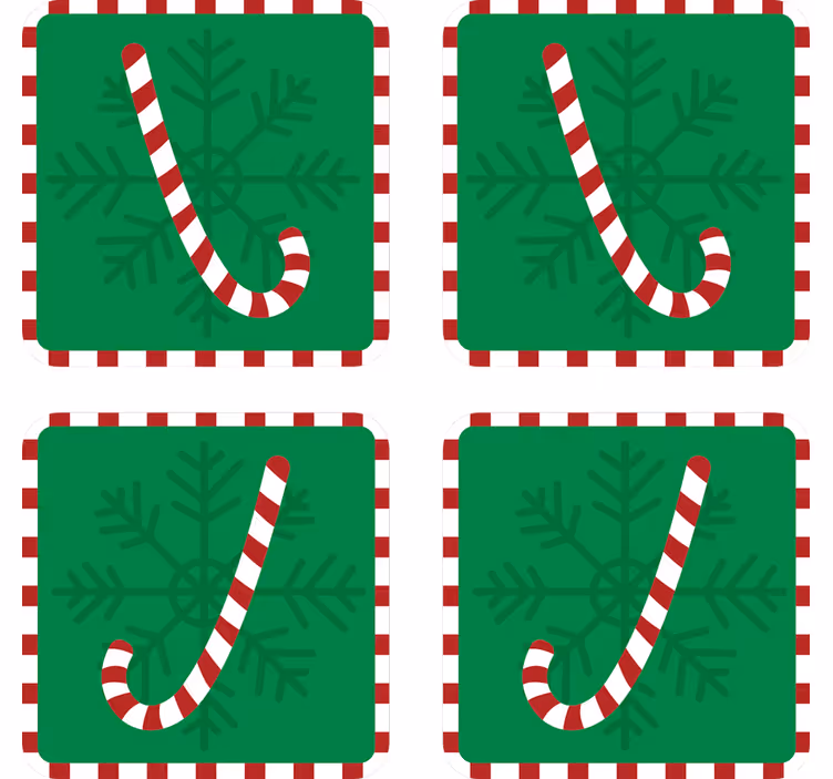 Bomboane crăciun băutură coaster - TenStickers