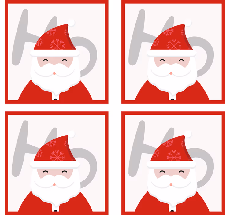 Moș crăciun și hohoho bea coaster - TenStickers