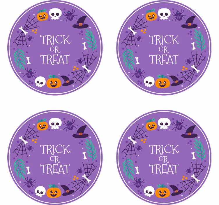 Suporturi pahare de halloween cu design tematic - TenStickers