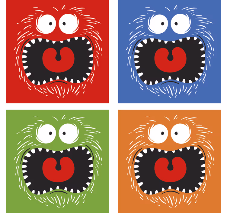Coaster modern și colorat pentru băuturi de halloween - TenStickers