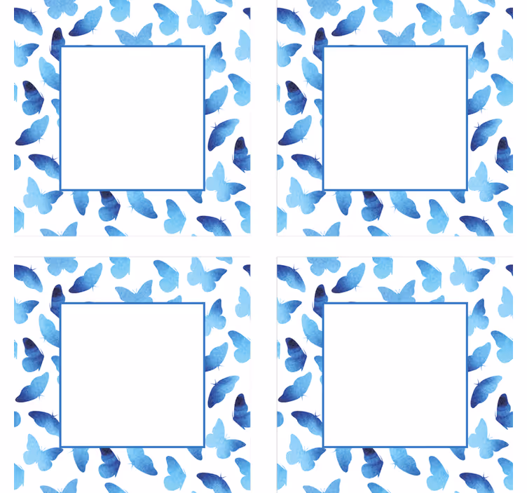 Fluturi pictate sub coaster - TenStickers