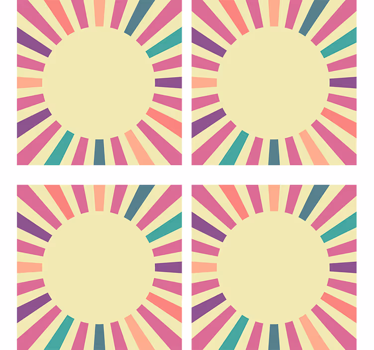 Suporturi pahare moderne element circular geometric - TenStickers
