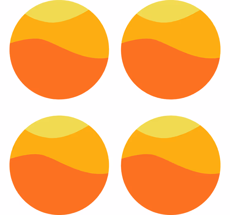 Suporturi pahare straturi colorate ondulate - TenStickers