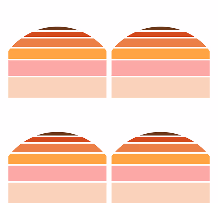 Suporturi pahare cu forme colorate stratificate - TenStickers