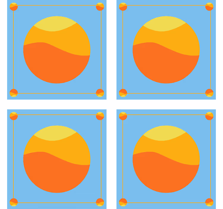 Suporturi pahare câmpuri circulare colorate vibrante - TenStickers