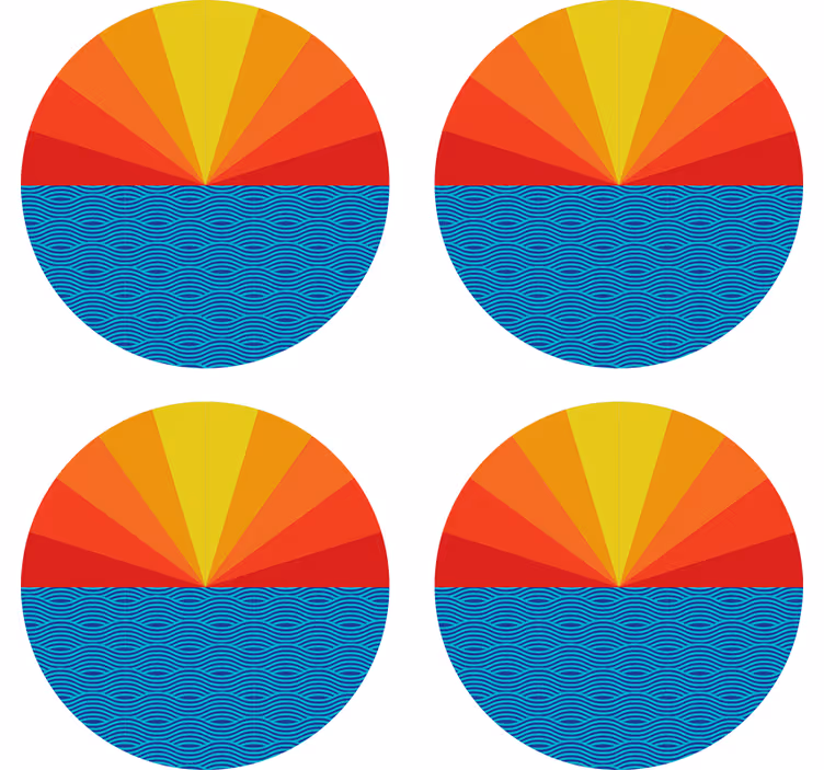 Suporturi pahare geeks model circular geometric vibrant - TenStickers