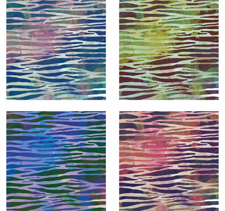 Abstract zebra textura zebra coaster - TenStickers