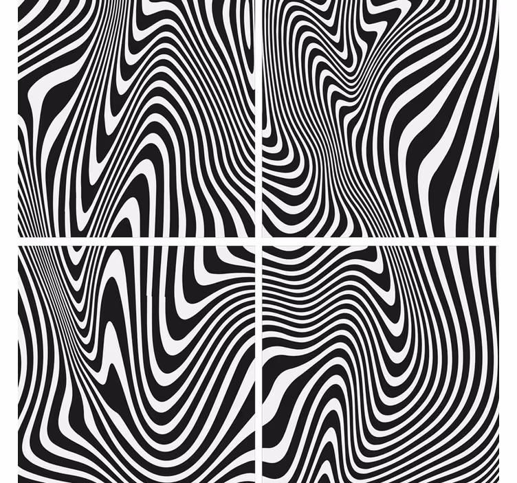Coaster cu efect 3d zebra print - TenStickers