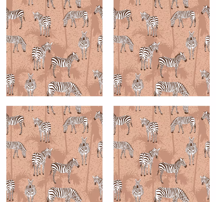 Suporturi pahare moderne cu suprafață texturată zebra - TenStickers
